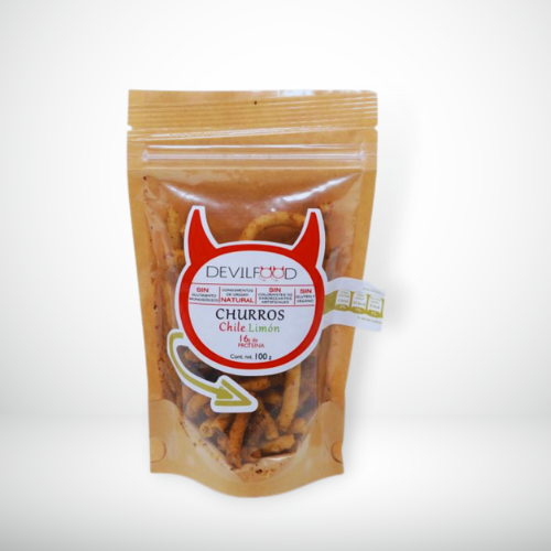 CHURROS DE AMARANTO CHILE LIMON 500 G KETOPIA SECO