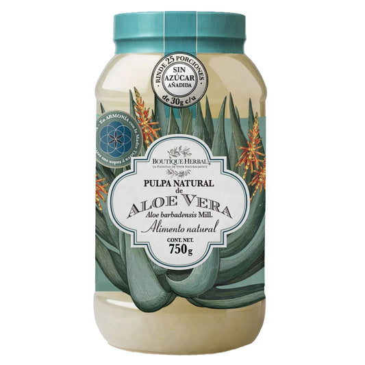 PULPA NATURAL DE ALOE VERA 750 Grs BOUTIQUE HERBAL
