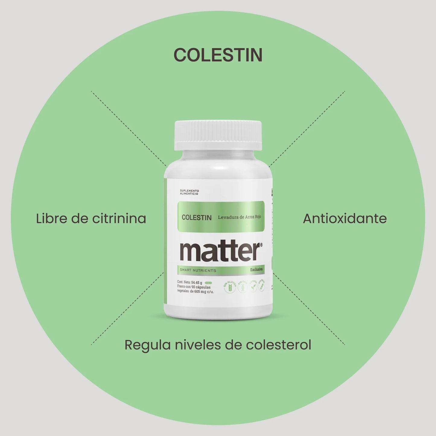 COLESTIN LEVADURA DE ARROZ ROJO 60 CAPSULAS MATTER