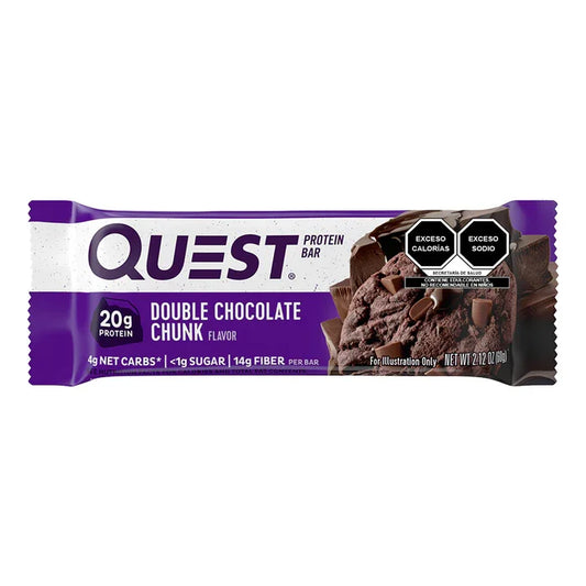 BARRA QUEST DOBLE CHOCOLATE CHUNK 60 Grs