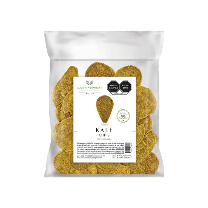 CHIPS KALE SABOR JALAPEÑO 120 GR ALICE VEGALAND