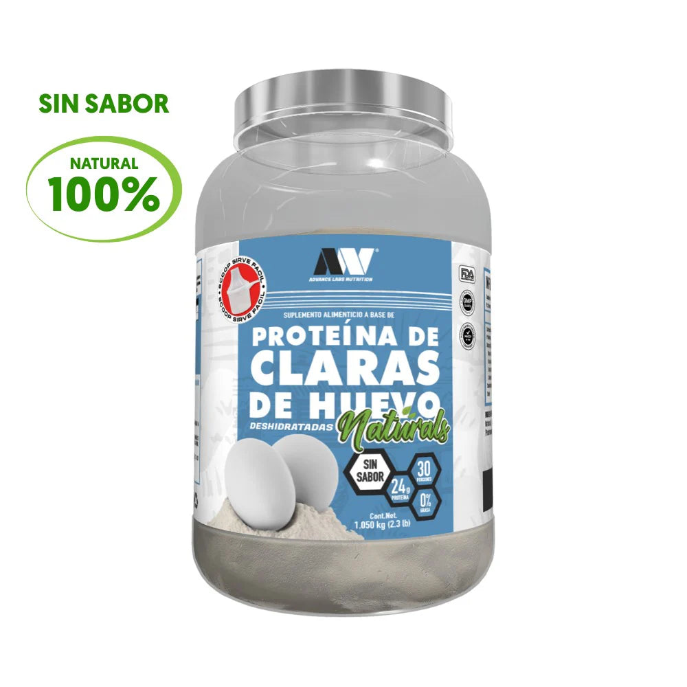 PROTEINA DE CLARAS DE HUEVO SABOR NATURAL 900 GR