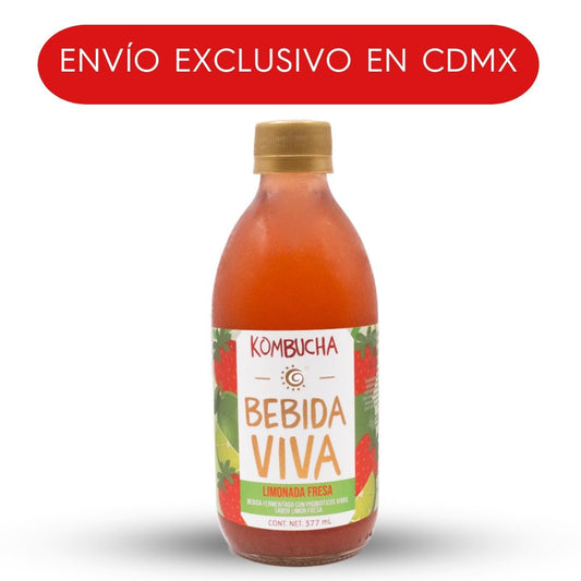 HOLY KOMBUCHA LIMONADA FRESA 377 ML