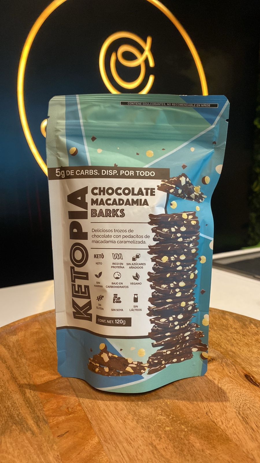 CHOCOLATE MACADAMIA BARKS KETOPIA SECO