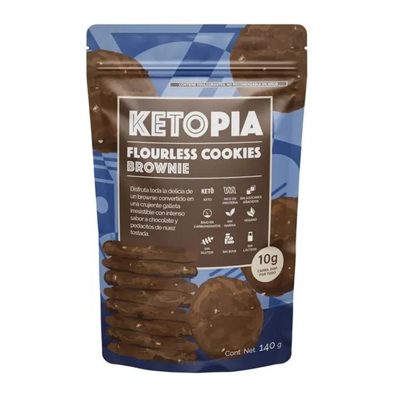 GALLETA KETO FLOURLESS BROWNIE COOKIE KETOPIA SECO - Oc Market