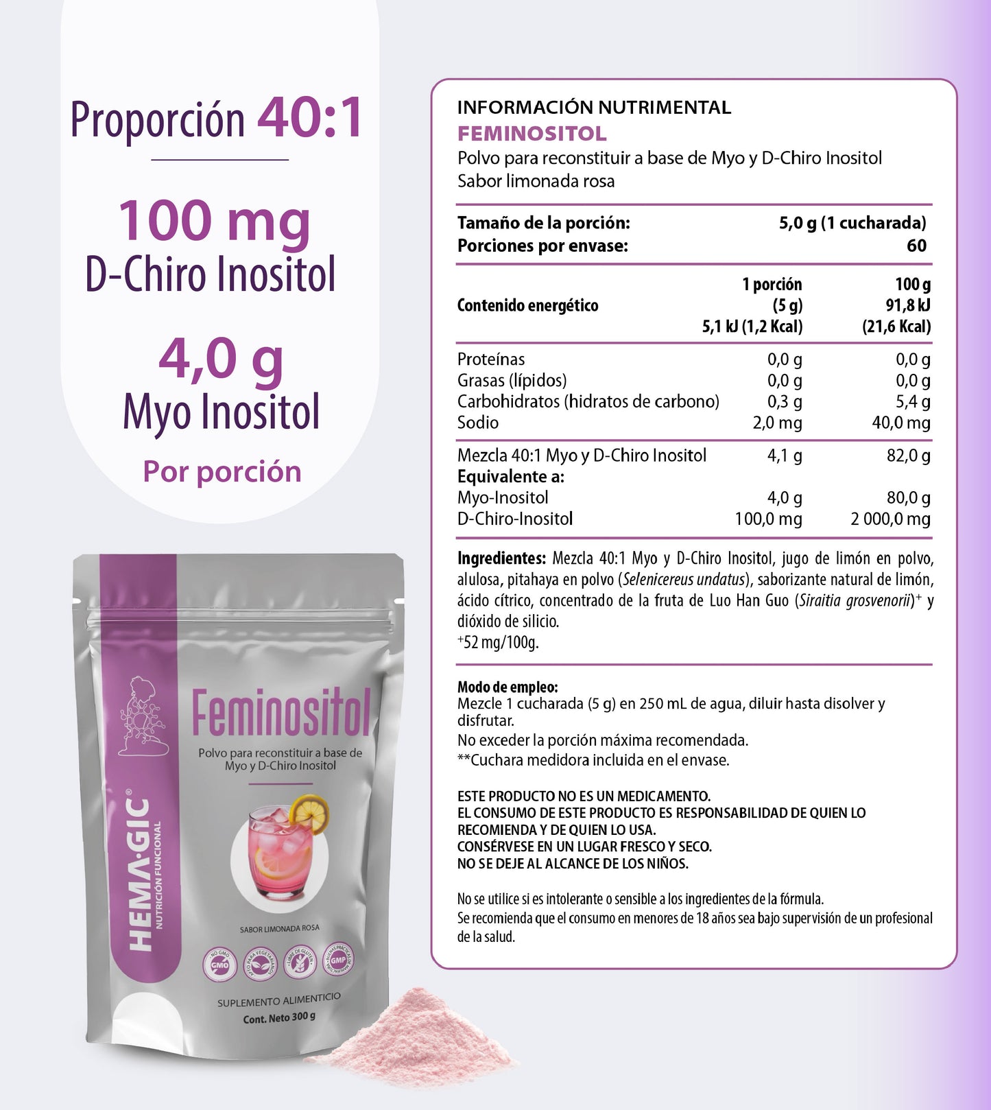 FEMINOSITOL bolsa con 300 g