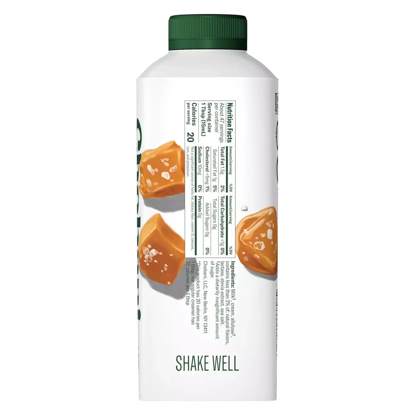 CHOBANI COFFE CREAMER SALTED CARAMEL ZERO SUGAR 710 ML