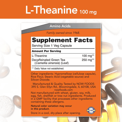 L - TEANINA 100 MG 90 CAPS NOW