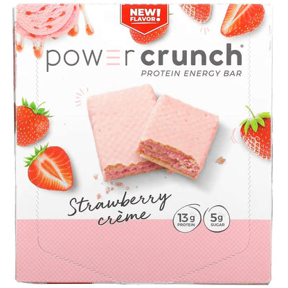 POWER CRUNCH BARRA DE OBLEAS DE PROTEINA SABOR CREMA DE FRESA