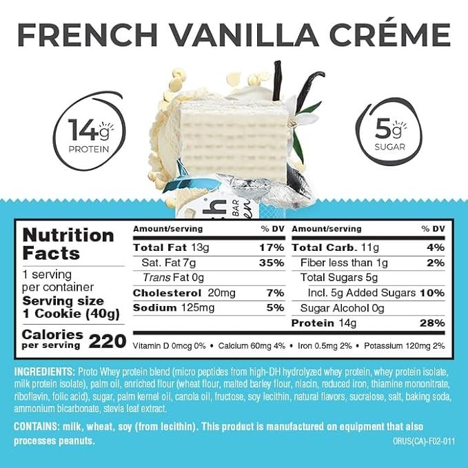 POWER CRUNCH BARRA DE OBLEAS DE PROTEINA SABOR CREMA DE VAINILLA FRANCESA