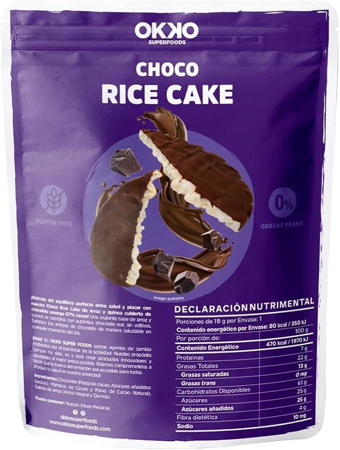 CHOCO RICE CAKE 18 GR OKKO