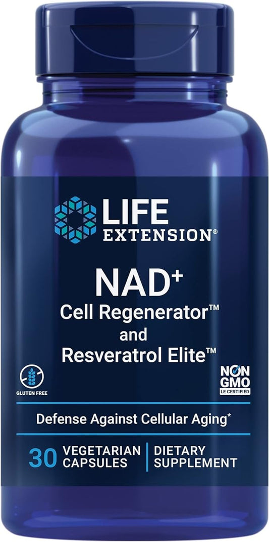 NAD REGENERADOR CELULAR Y REVERATROL LIFE EXTENSION 30 CAPS