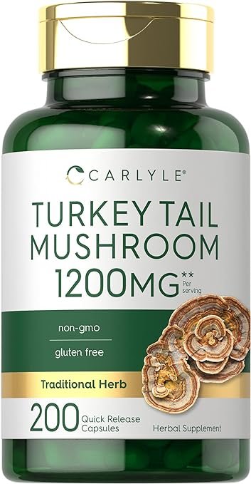 TURKEY TAIL MUSHROOM 1200 MG 200 CAPSULAS CARLYLE CARDO MARIANO