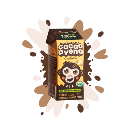 BEBIDA DE CACAO Y AVENA 200 ML SIN AZUCAR REAL NATURAL