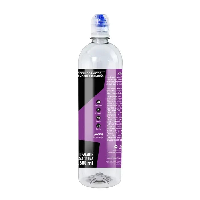 ZOE WATER ELECTRO SABOR UVA 500 ML