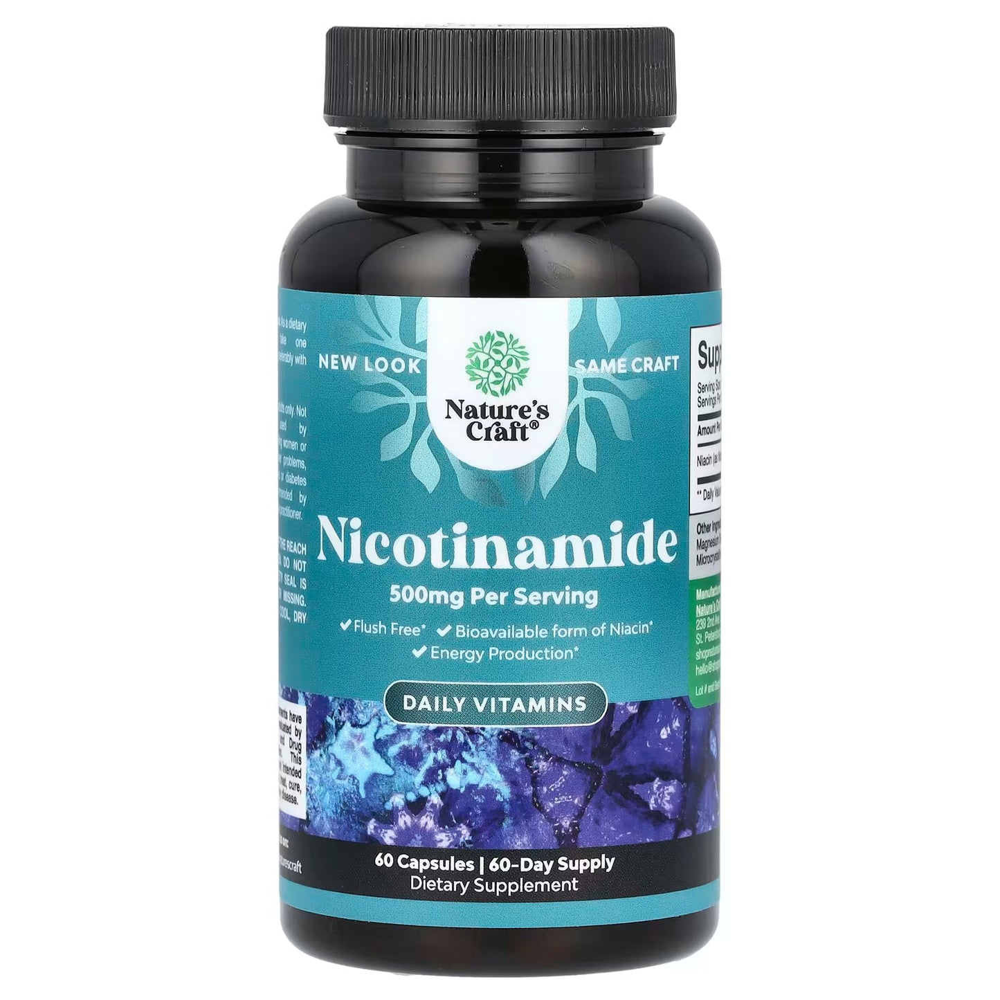 NICOTINAMIDA 500 MG 60 CAPSULAS NATURES CRAFT