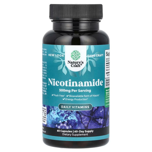 NICOTINAMIDA 500 MG 60 CAPSULAS NATURES CRAFT