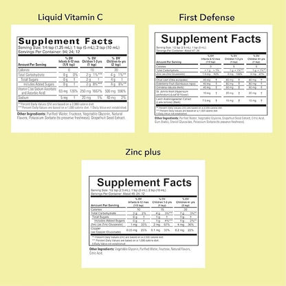 KIT DEFENSA CHILD LIFE INMUNE NIÑOS (VITAMINA C, FIRST DEFENSE, ZINC PLUS)