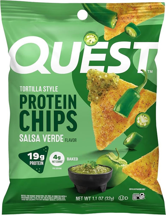 QUEST CHIPS SABOR SALSA VERDE 32GR