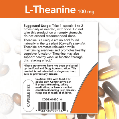 L - TEANINA 100 MG 90 CAPS NOW