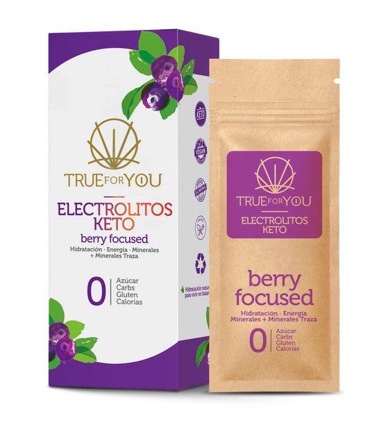 SACHETS BERRY ELECTROLITOS KETO 7 SOBRES TRUE FOR YOU