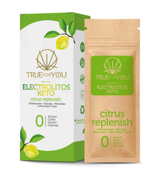 SACHETS CITRUS ELECTROLITOS KETO 7 SOBRES TRUE FOR YOU