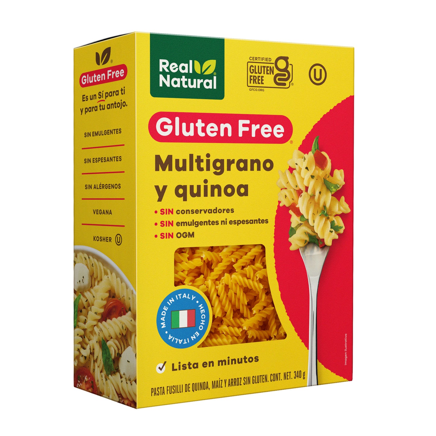 PASTA FUSILLI MULTIGRANO Y QUINOA 340 GR