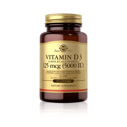 VITAMINA D3 125 MCG 5000 IU 100 CAPSULAS SOLGAR
