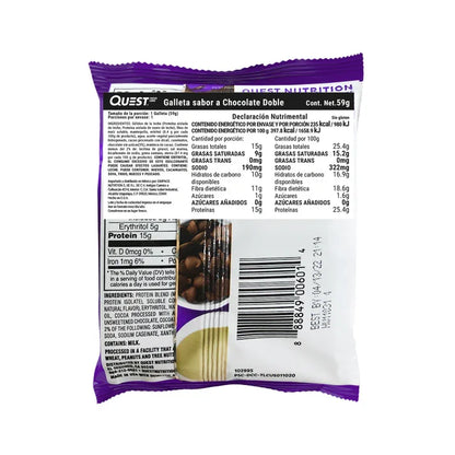 GALLETA QUEST DE DOBLE CHOCOLATE