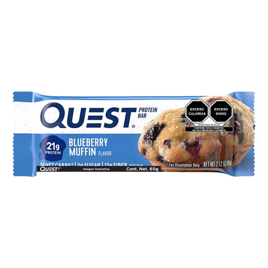 BARRA QUEST DE MUFFIN DE MORA AZUL 60 GR
