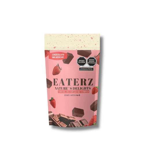 CHOCOLATE CON LECHE Y FRESAS 70 GR EATERZ NATURE DELIGHTS