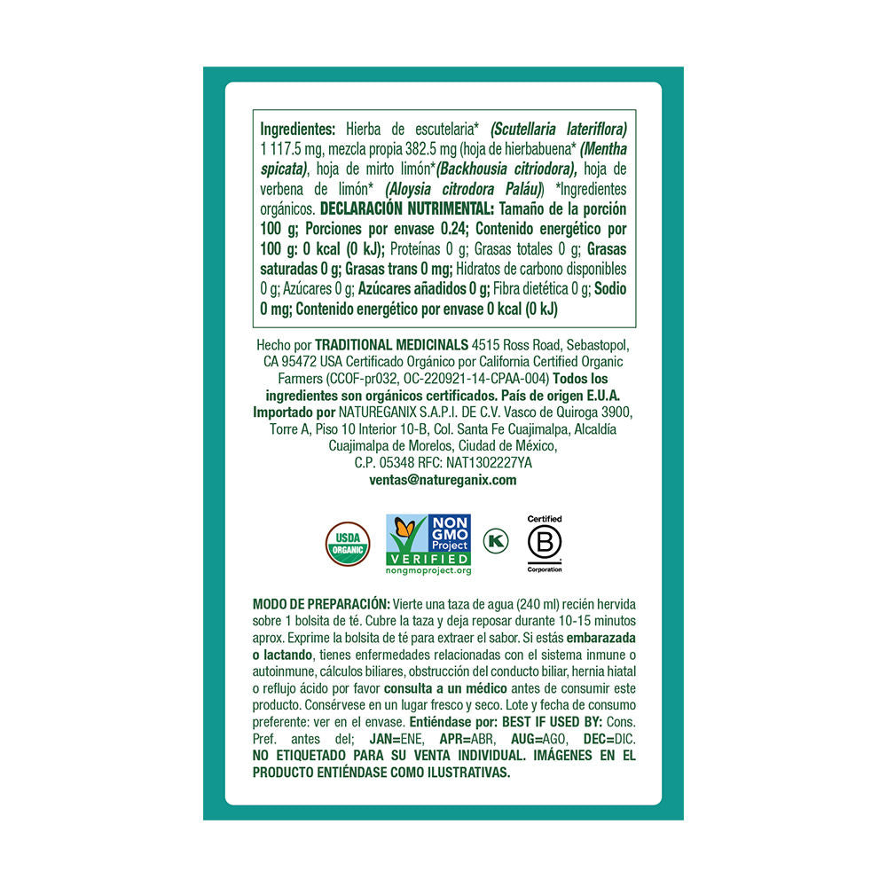 TE DE LIMON VERBENA Y MENTA 24 GR