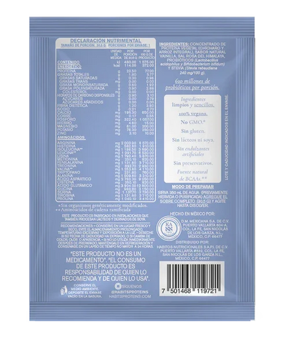 PROTEÍNA HABITS SACHETS DE VAINILLA 30.5 G
