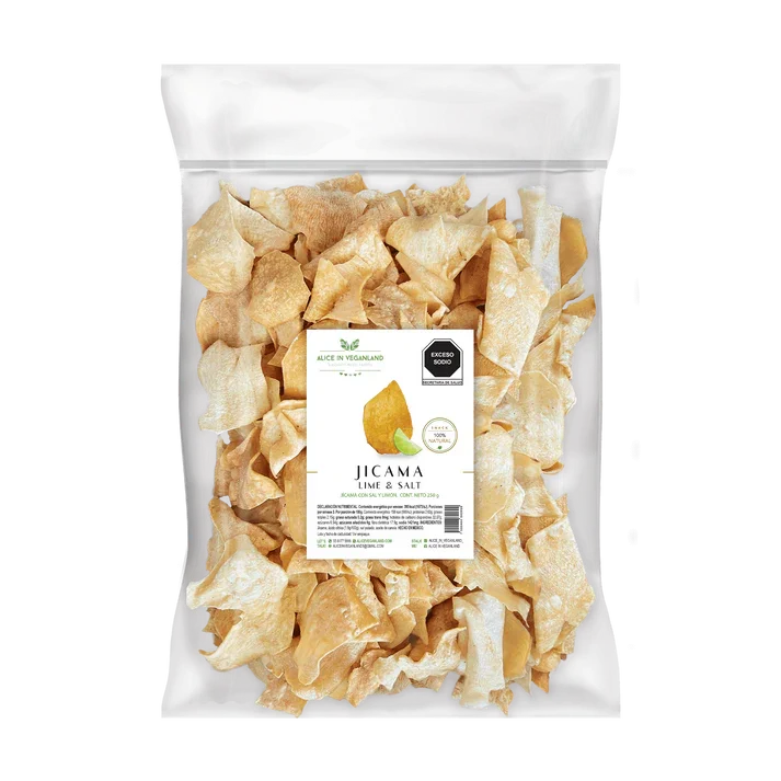 CHIPS JICAMA CON LIMON Y SAL 250 GR ALICE VEGALAND