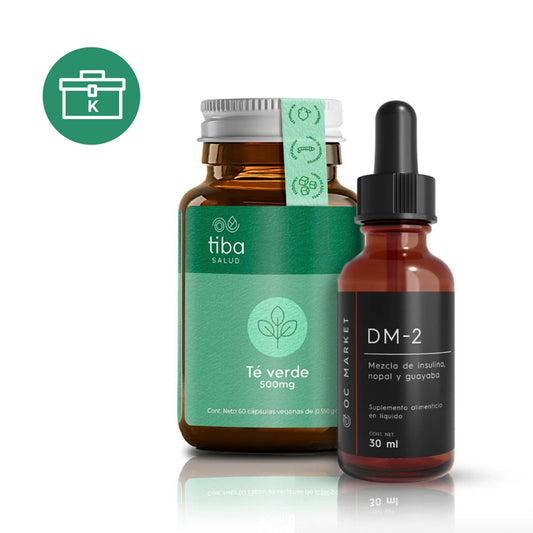 KIT METABOLISMO Y EQUILIBRIO TIBA & OC MARKET (TIBA SALUD TE VERDE, DM2 DIABETES)
