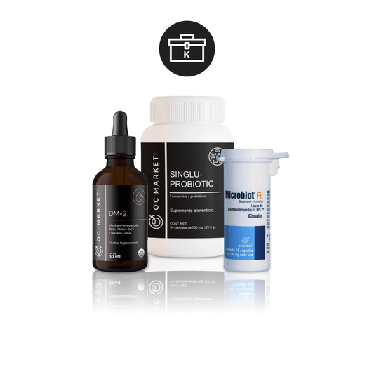 KIT METABOLICO (DM2 DIABETES, SINGLU PROBIOTIC, PROBIOTICO MICROBIOT FIT)