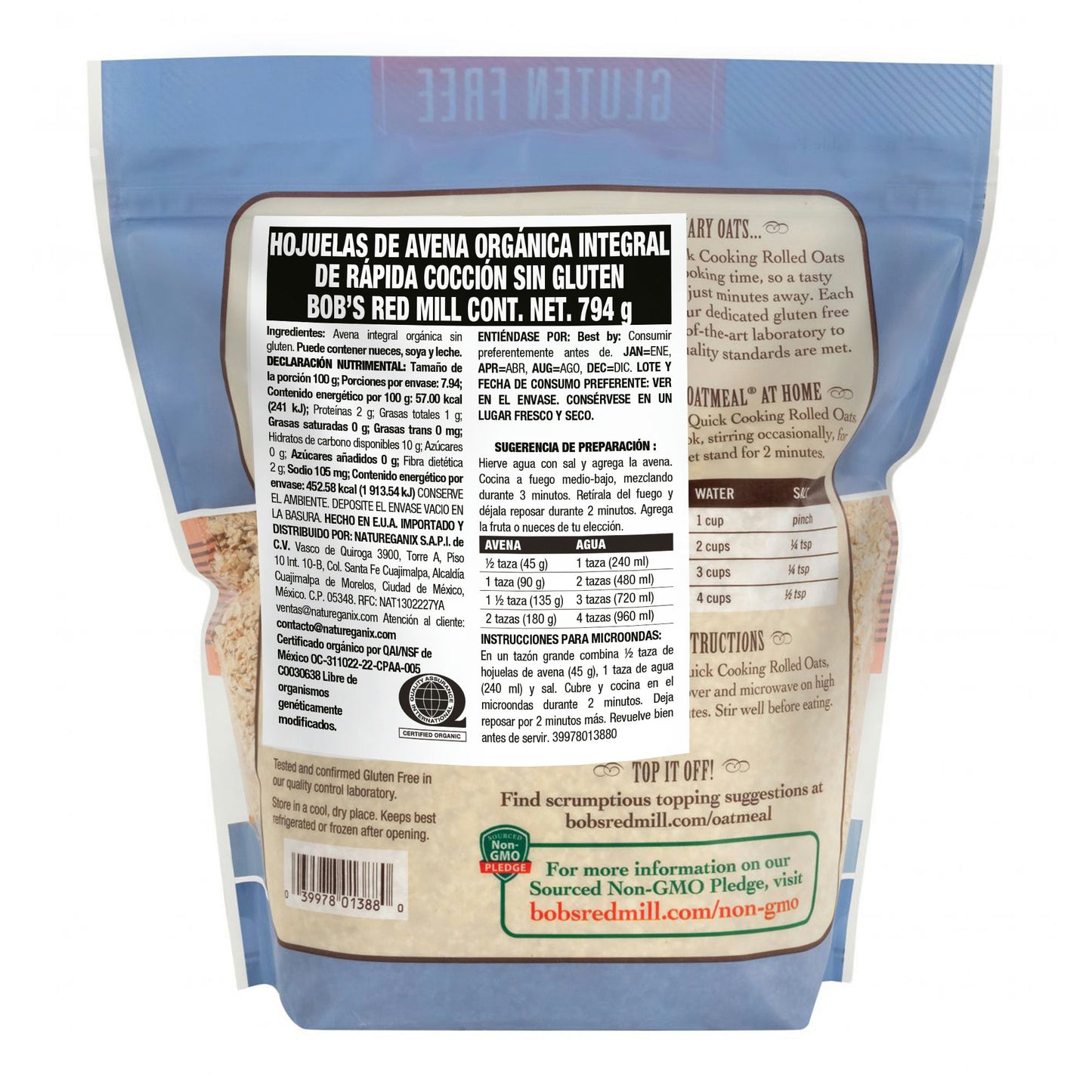 AVENA ROLADA RAPIDA COCCION 794 GR