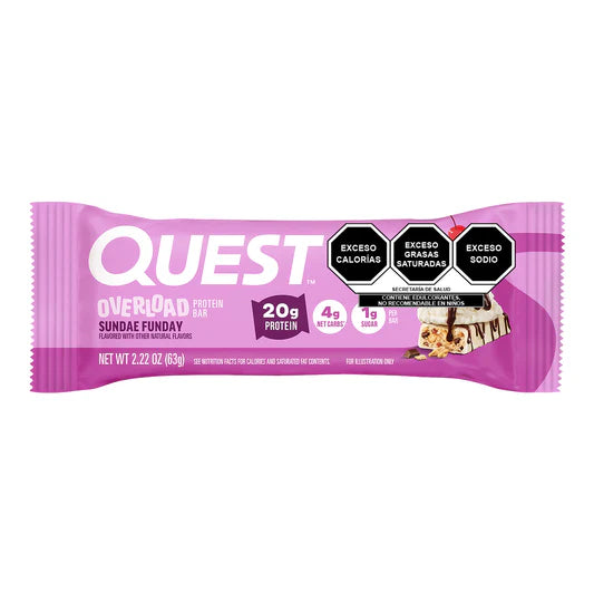 BARRA QUEST OVERLOAD SABOR SUNDAE 55GR