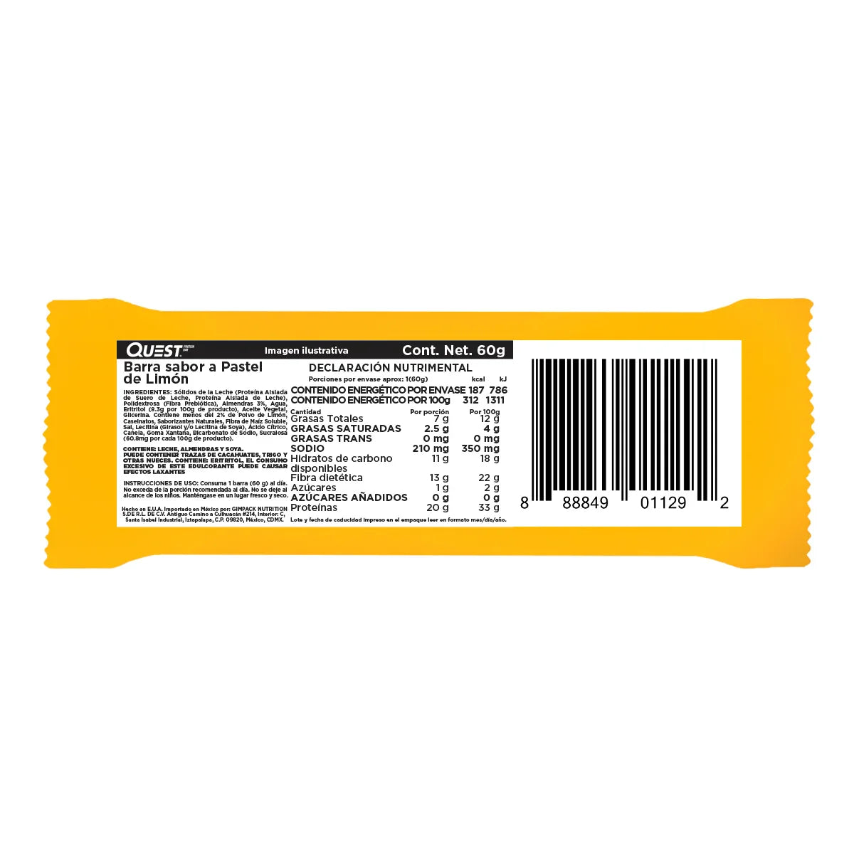 BARRA QUEST PAY DE LIMON