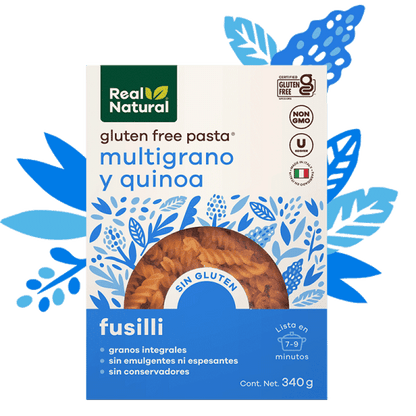 PASTA FUSILLI MULTIGRANO Y QUINOA REAL NATURAL 340 G