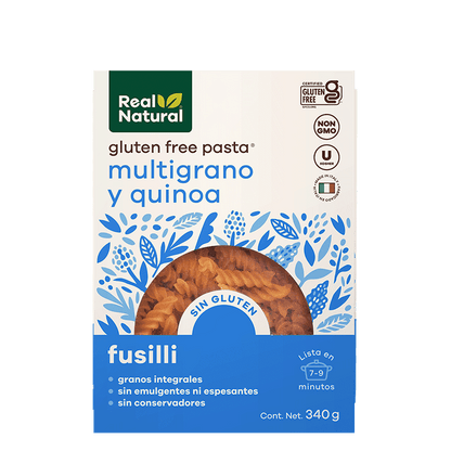 PASTA FUSILLI MULTIGRANO Y QUINOA REAL NATURAL 340 G