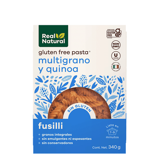 PASTA FUSILLI MULTIGRANO Y QUINOA REAL NATURAL 340 G