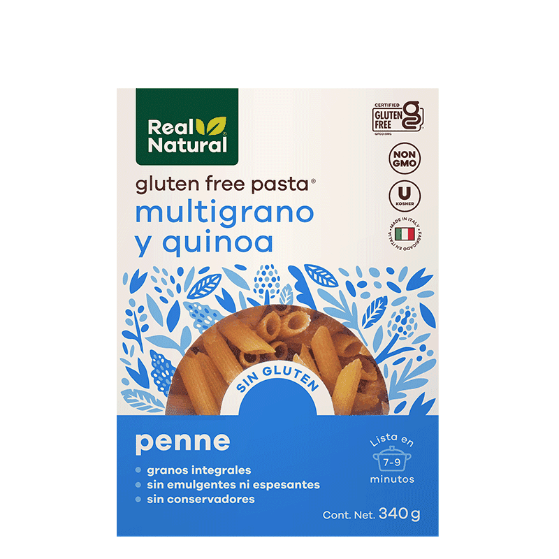 PASTA PENNE DE QUINOA Y MULTIGRANO REAL NATURAL 340 G