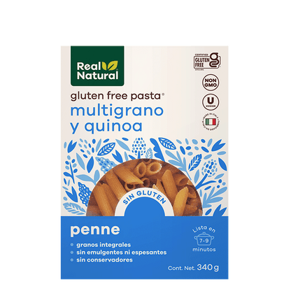 PASTA PENNE DE QUINOA Y MULTIGRANO REAL NATURAL 340 G