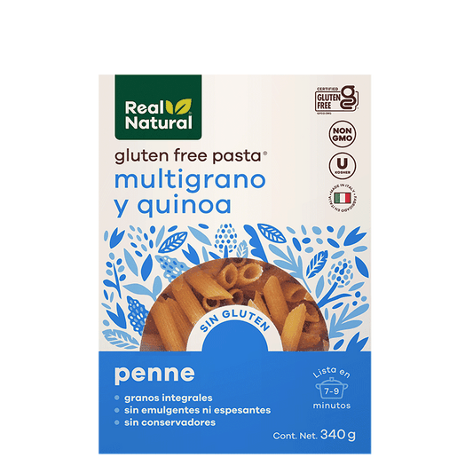 PASTA PENNE DE QUINOA Y MULTIGRANO REAL NATURAL 340 G