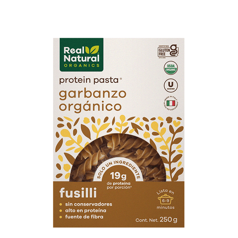 PASTA FUSILLI GARBANZO ORGANICO REAL NATURAL 250 G