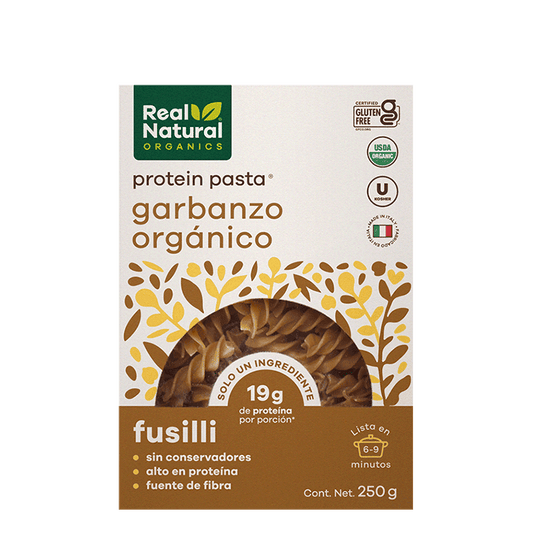 PASTA FUSILLI GARBANZO ORGANICO REAL NATURAL 250 G
