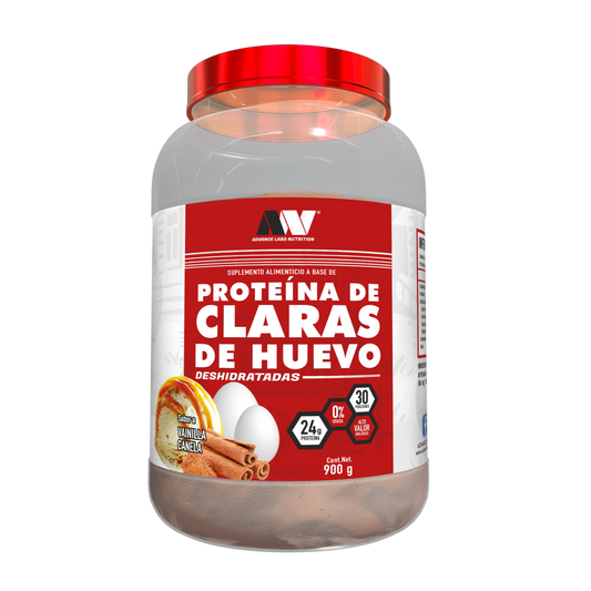 PROTEINA DE CLARAS DE HUEVO SABOR A VAINILLA CANELA 900 GR