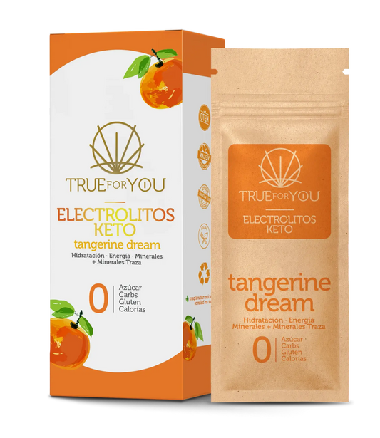SACHETS MANDARINA ELECTROLITOS KETO 7 SOBRES TRUE FOR YOU