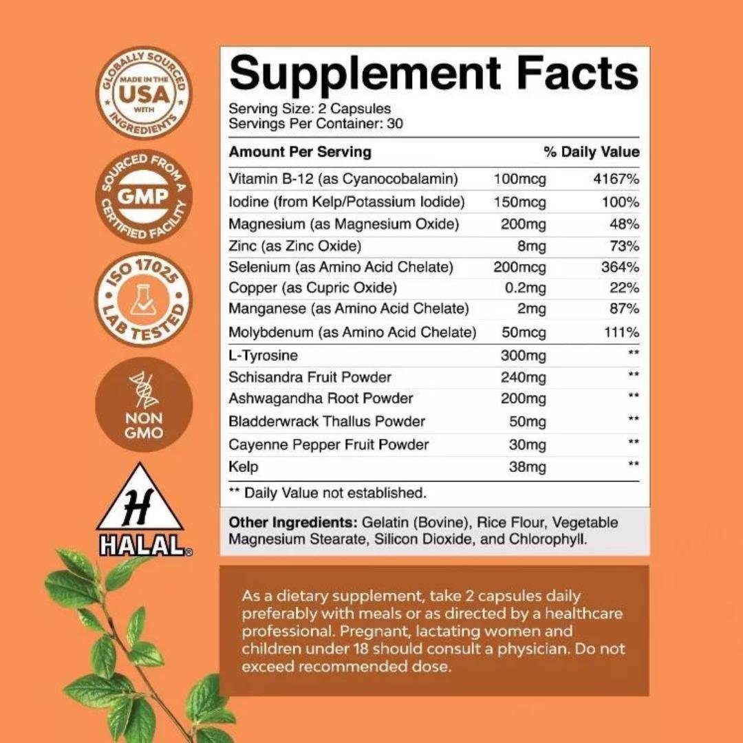 TIROIDES SUPPORT 60 CAPSULAS BY NATURES CRAFT